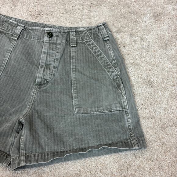 Faherty Tara Herringbone High Rise Fatigue Shorts Women's 28 Indie Boho Twee - Picture 2 of 13